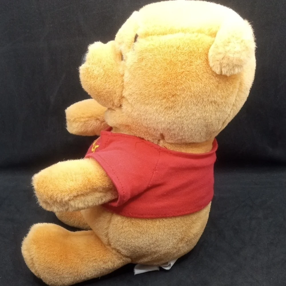 Vintage Walt Disney Company Plush Winnie the Pooh in Red Shirt Stuffed Animal